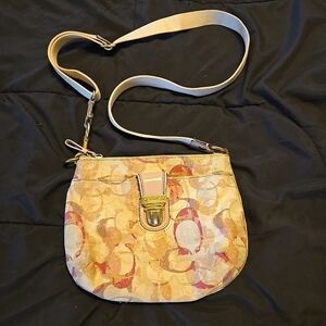 Coach Stylish Beige and Pink Women's Purse Bag